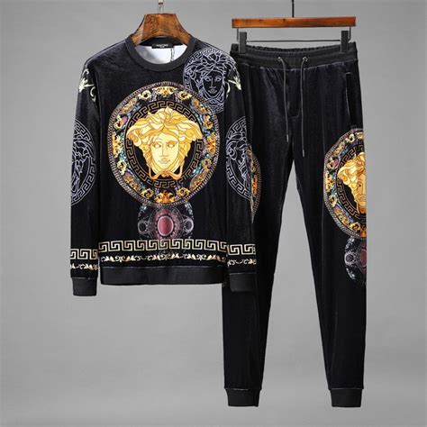 mens versace sweatpants|velvet tracksuit men's Versace.